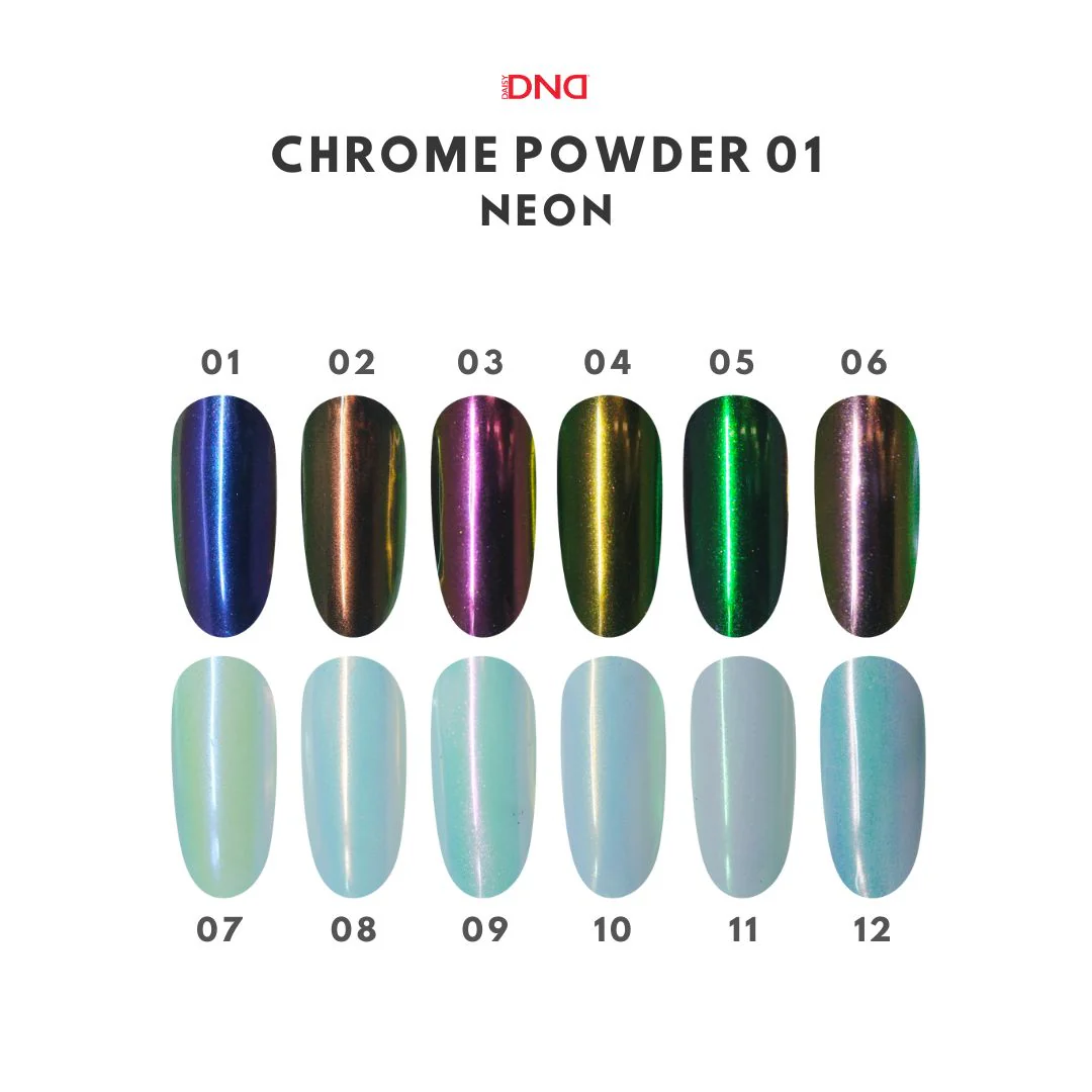 DND Chrome Powder β Neon #01 (12pcs.) - Image 8