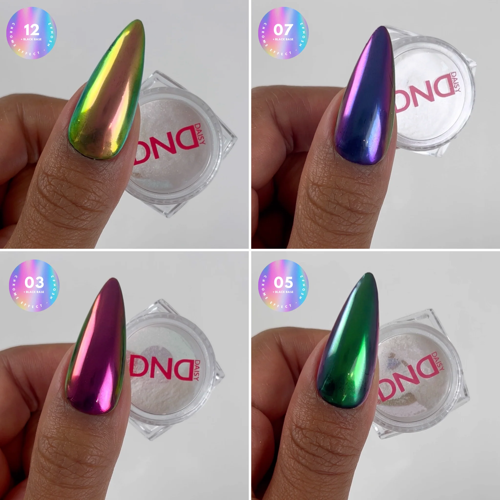 DND Chrome Powder β Neon #02 (12pcs.) - Image 5