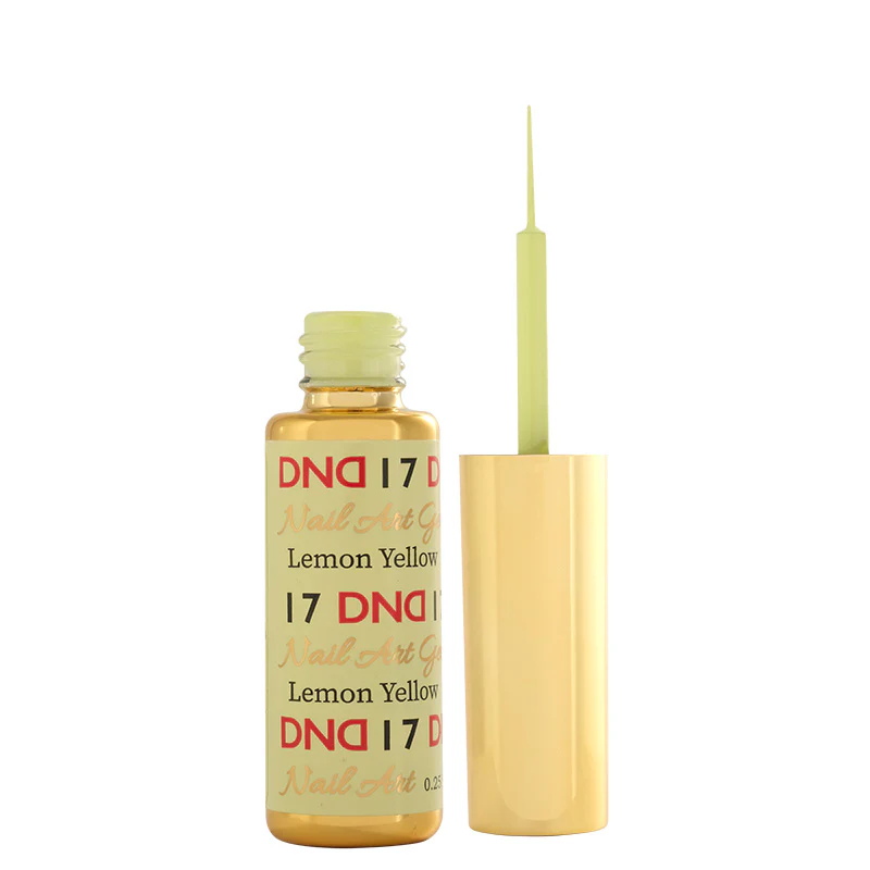 DND17 - Classic Lemon Yellow Gel Art Liner - Image 2