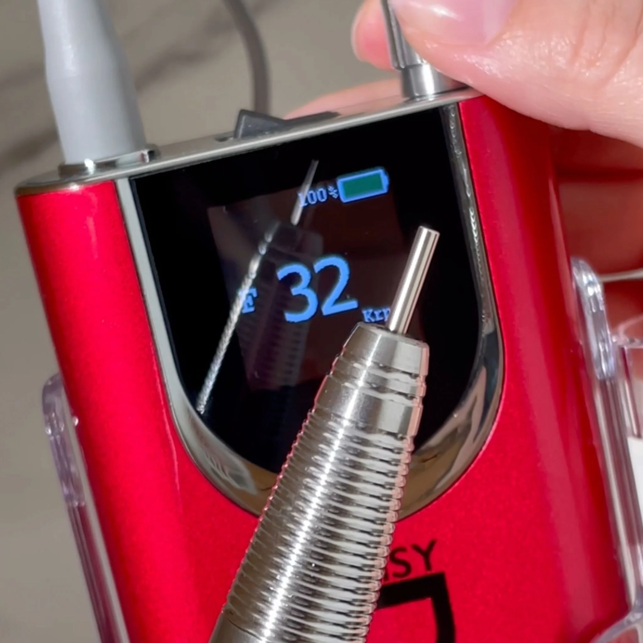 Portable Nail Drill - Red - Image 3